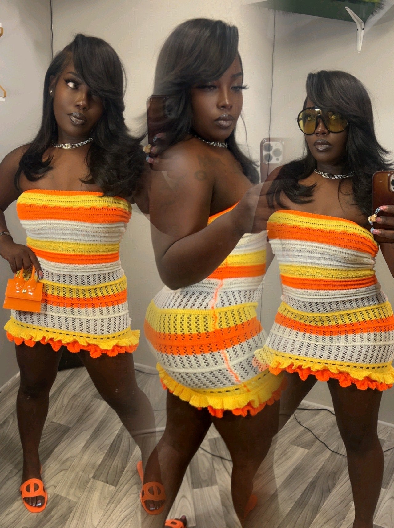 Sunrise knitted dress
